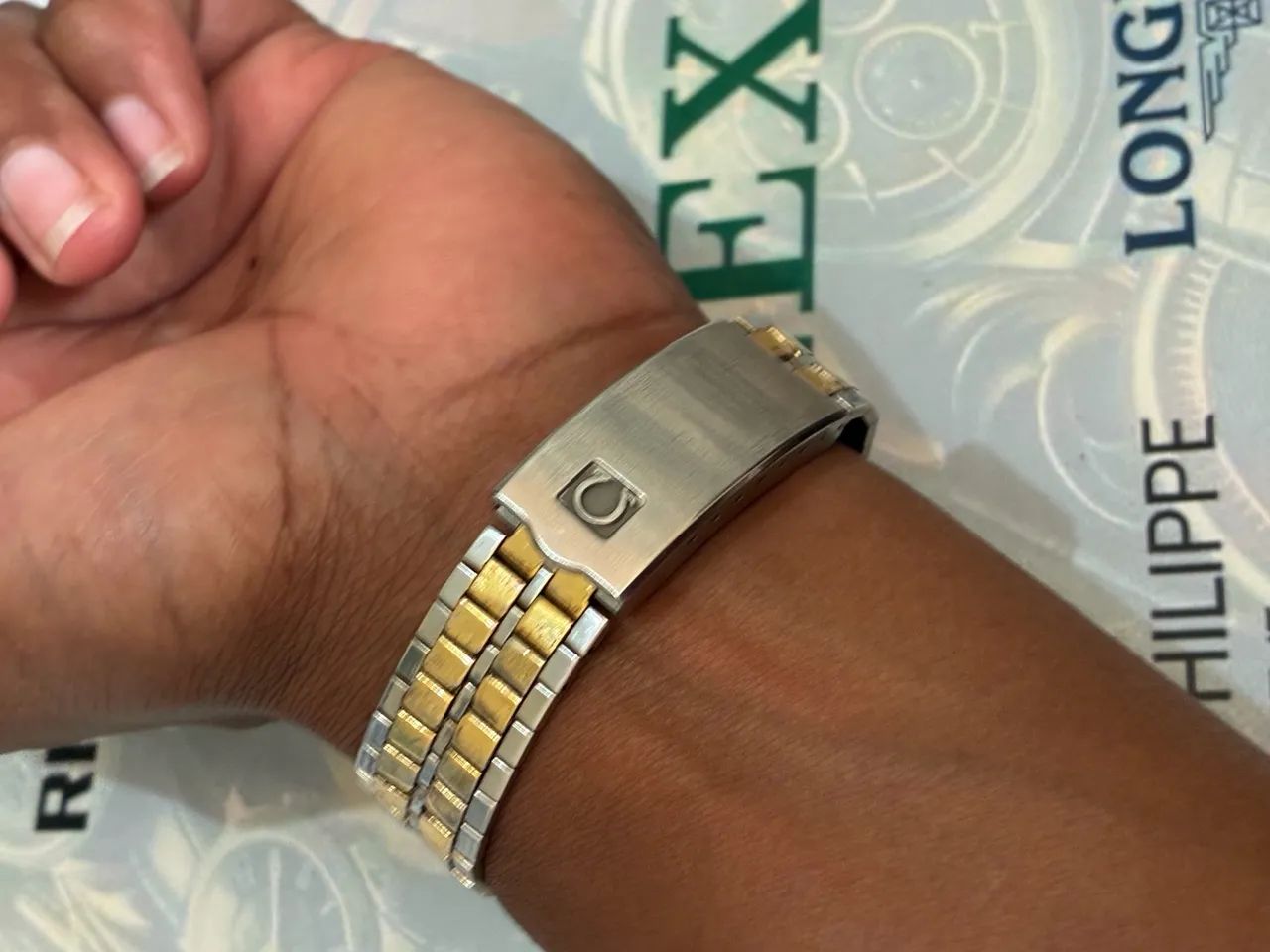 Omega aço aro ouro  - Foto 2