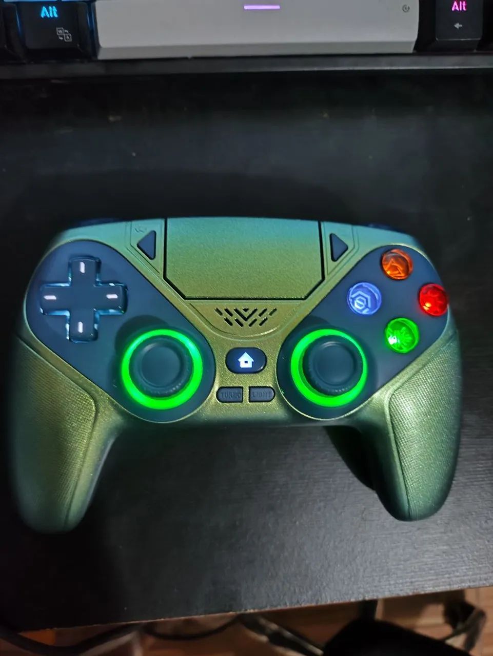 CONTROLE PS5 VERDE RGB - Foto 2