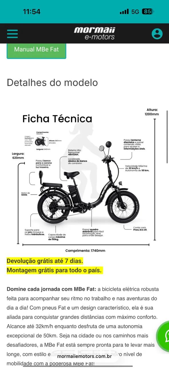 Bicicleta elétrica  - Foto 4