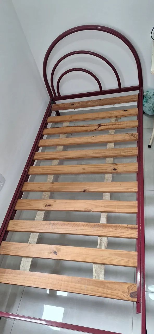 Cama tubular solteiro com colchão - Foto 2