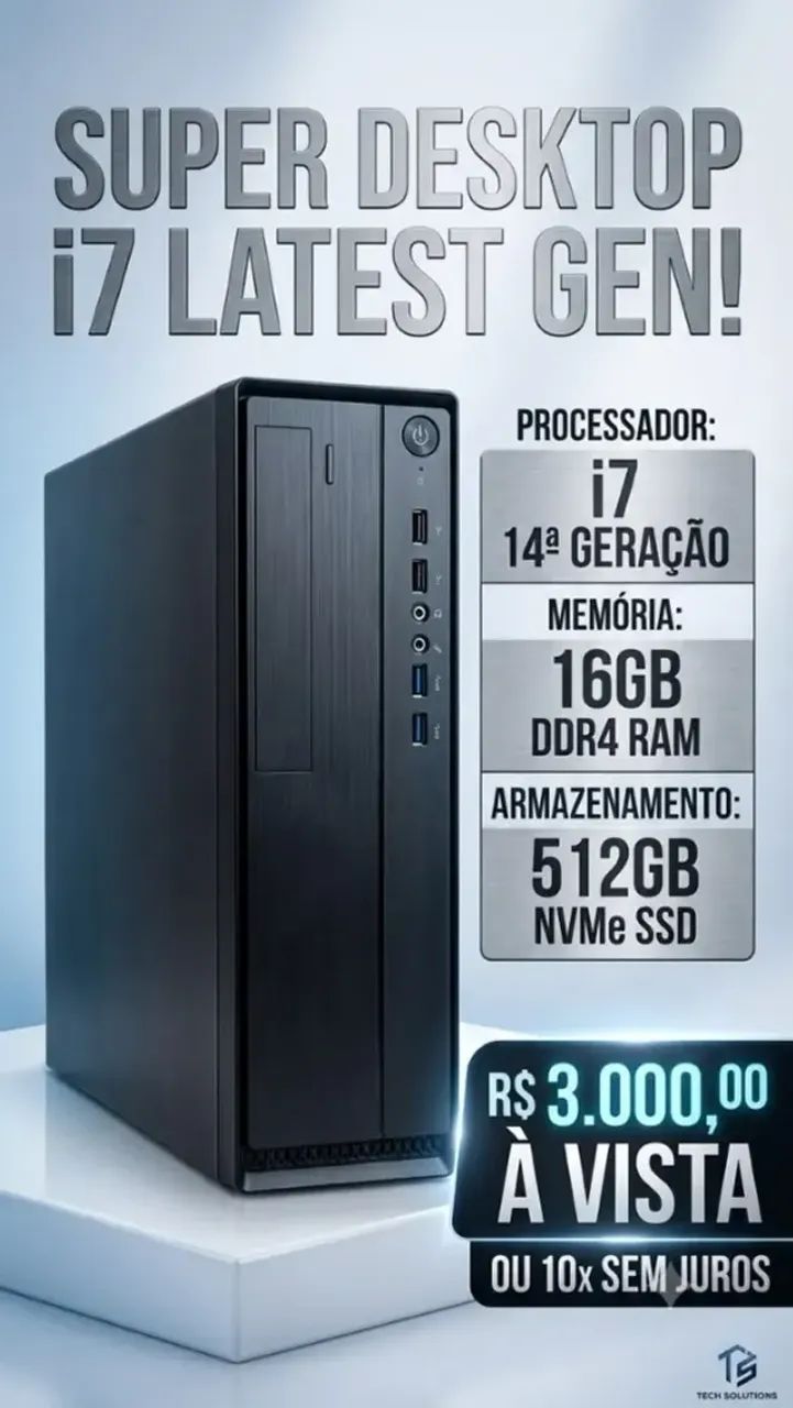 Cpu i7 14 Geraçao 16 de Ram Nvme 512gb