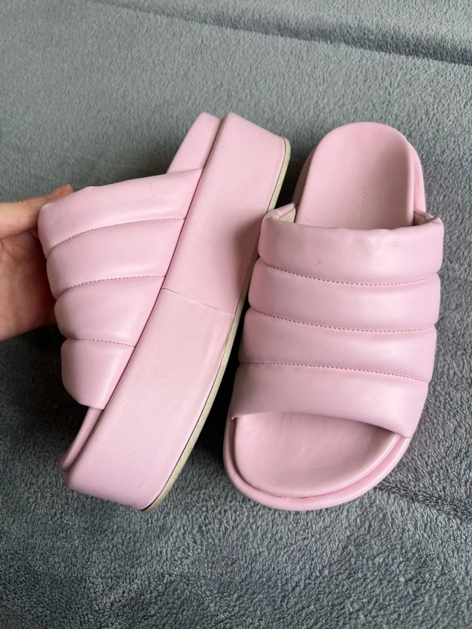 Tamanco Flatform Puffer UseHitzz Rosa - 37