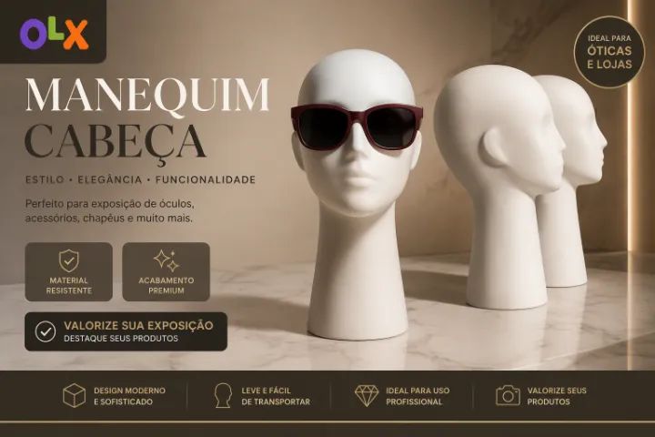 Cabeça de Manequim Luxo alta qualidade