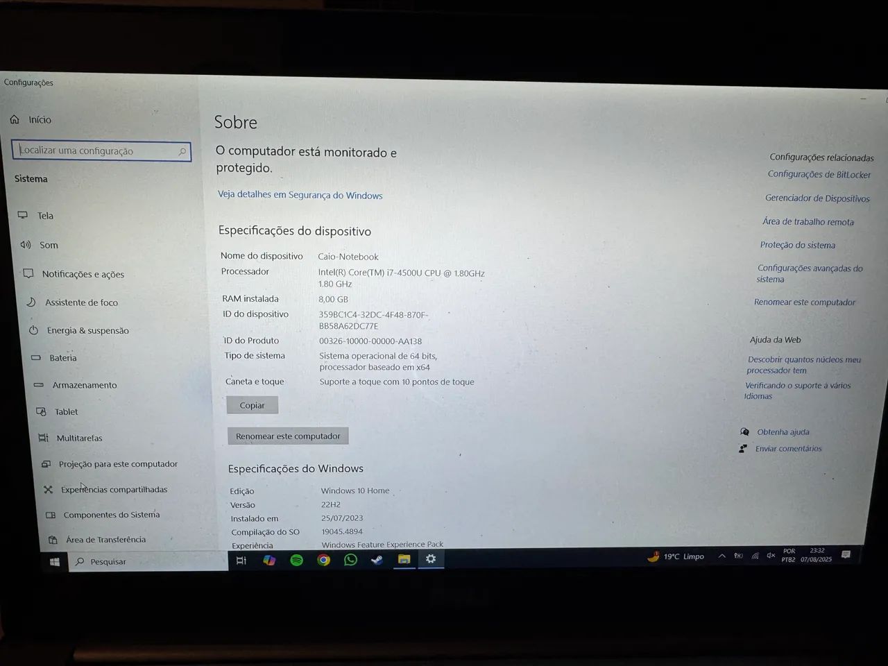 Notebook Dell inspiron 15-7537 tela touchscreen - Foto 4