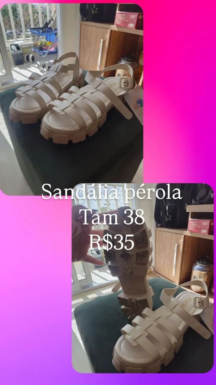 Sandália Pérola tam 38 - Foto 3