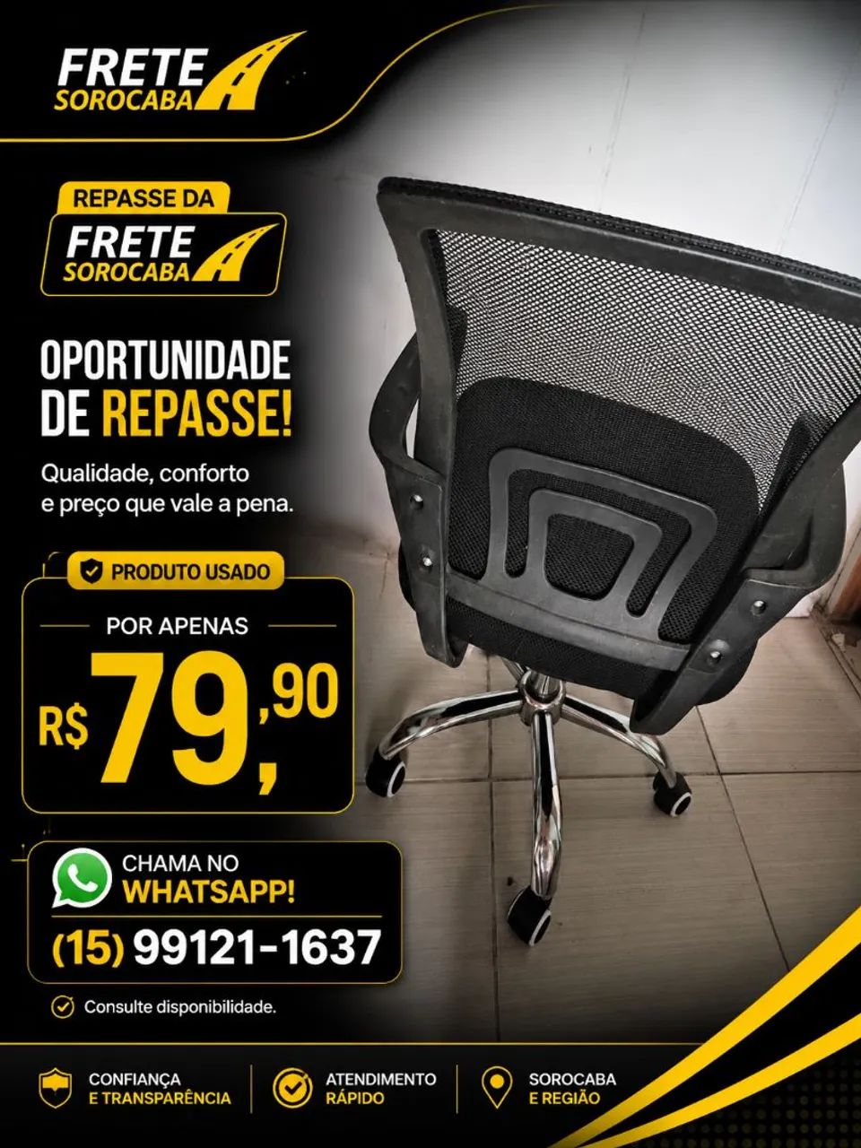Cadeira de Escritório (DESAPEGO) - Foto 4
