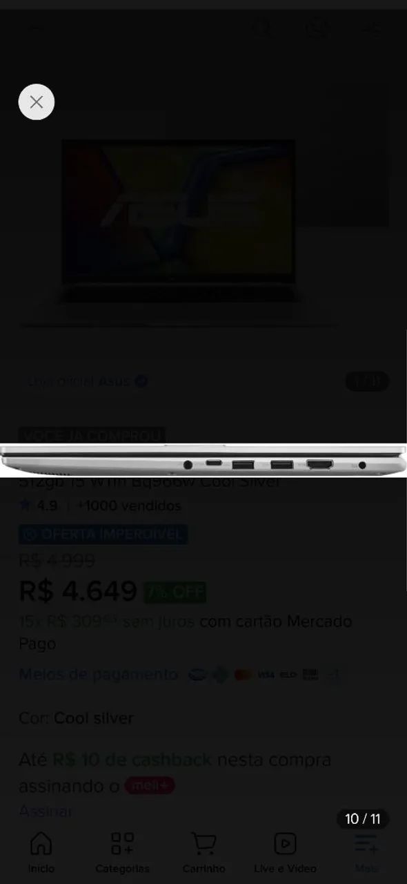 Notebook Asus vivobook 15 Ryzen 7  - Foto 5