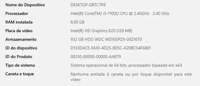 Notebook i3 7100 Positivo