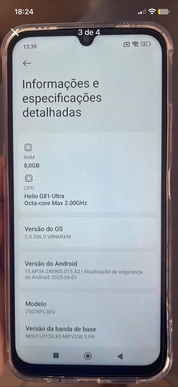 Xioami Poco C85 256gb de memória e 8gb de ram  - Foto 3