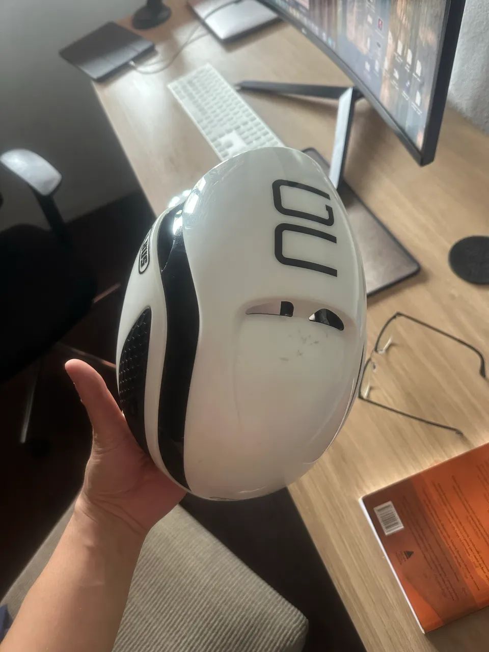 Capacete speed road ciclismo Abus Gamechanger branco S - Foto 2