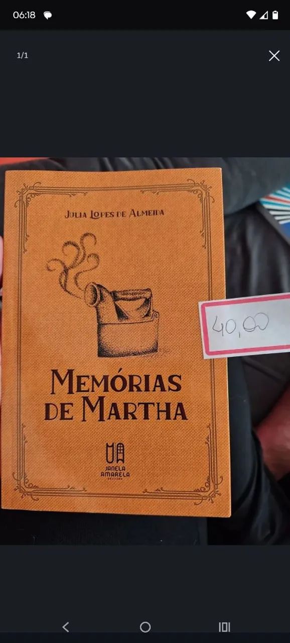 Livro memórias de martha