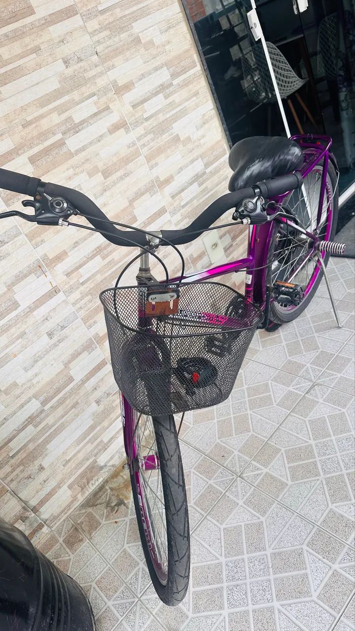 Bicicleta com garupa e cestinha aro 26 - Foto 4