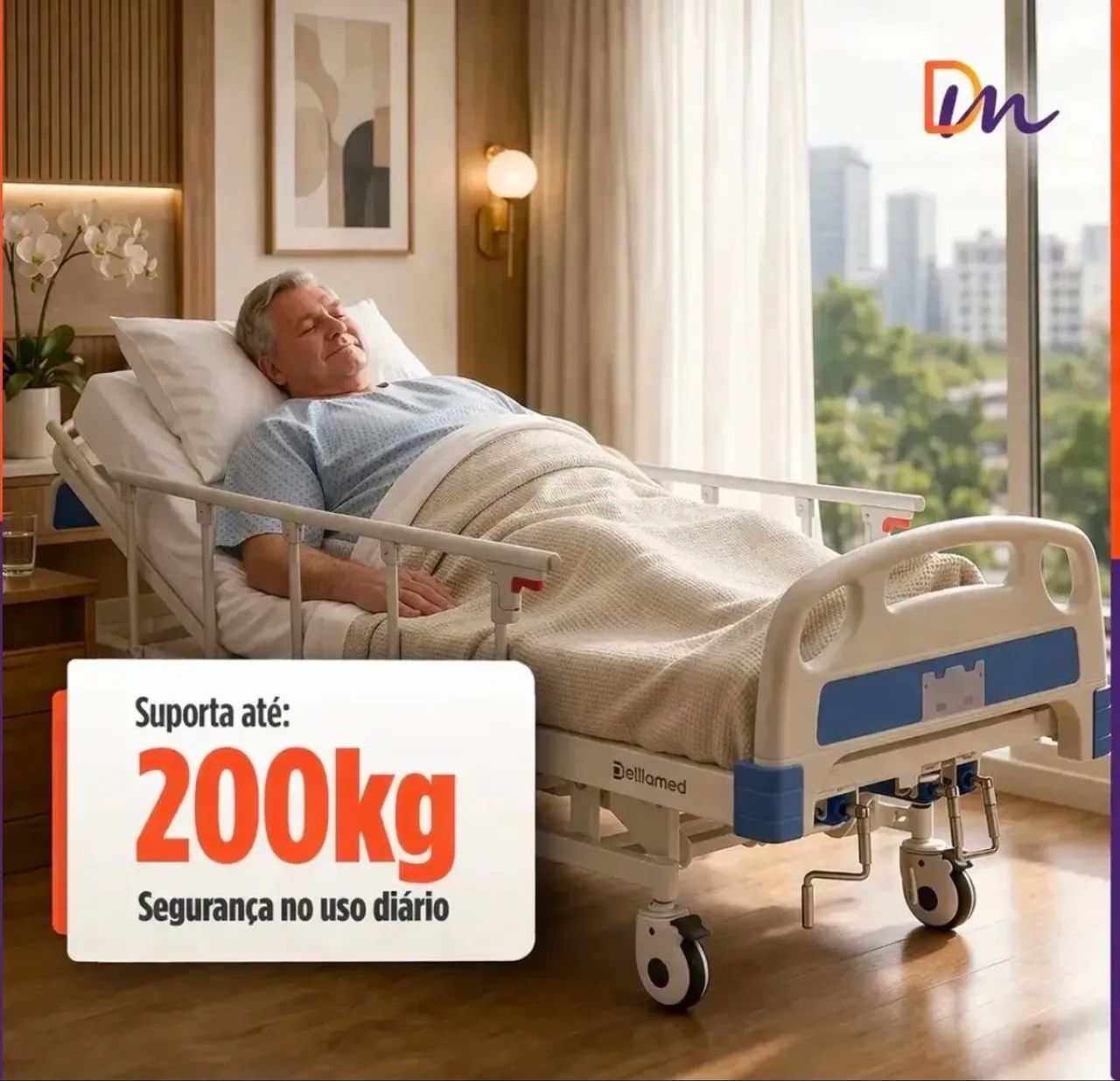 Cama hospitalar 3 movimentos nova - Foto 3