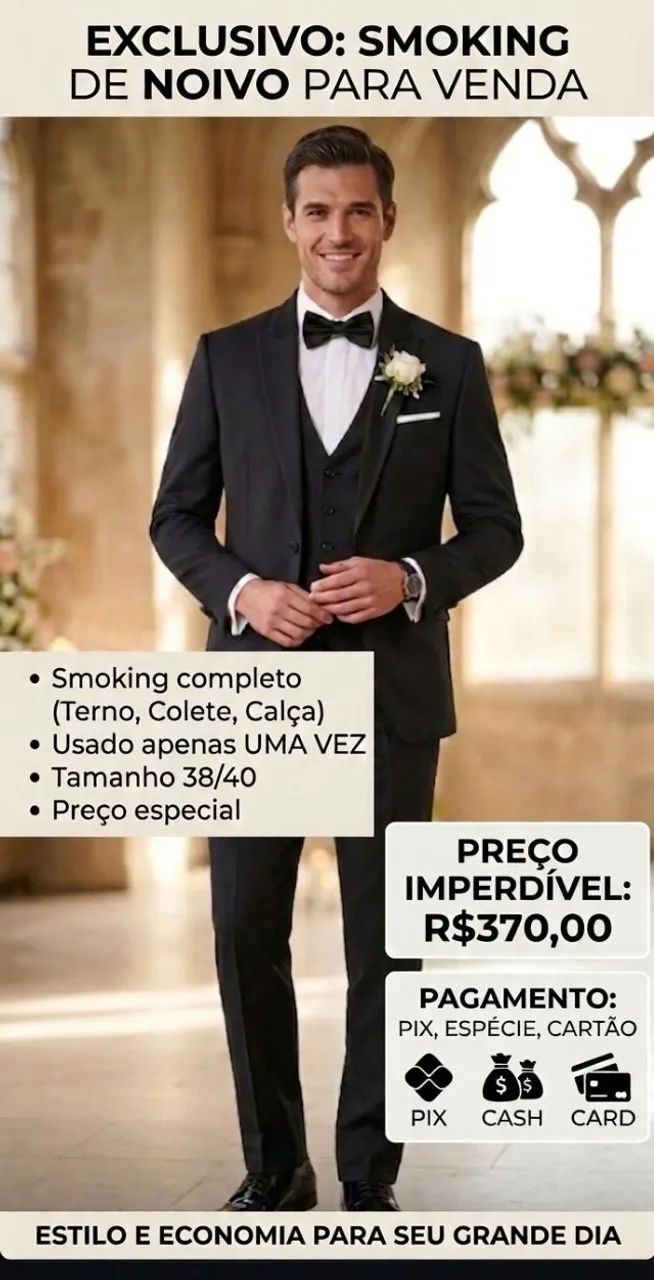 Terno smoking completo 