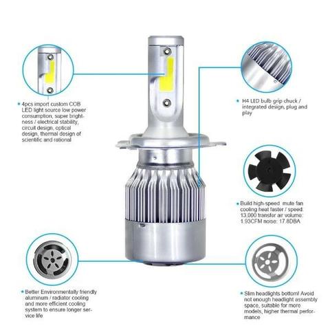 Super led C6 7600 lumens 6000K 3 meses de garantia entregamos parcelamos 12x Promocao - Foto 3