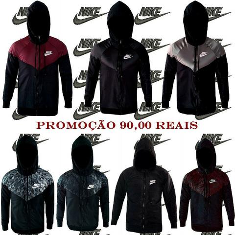 Jaqueta Preta Nike Toda Forrada 2 Bolsos Corta Vento Nova - Foto 3