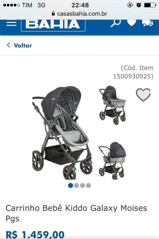 Carrinho Kiddo Galaxy / Moisés