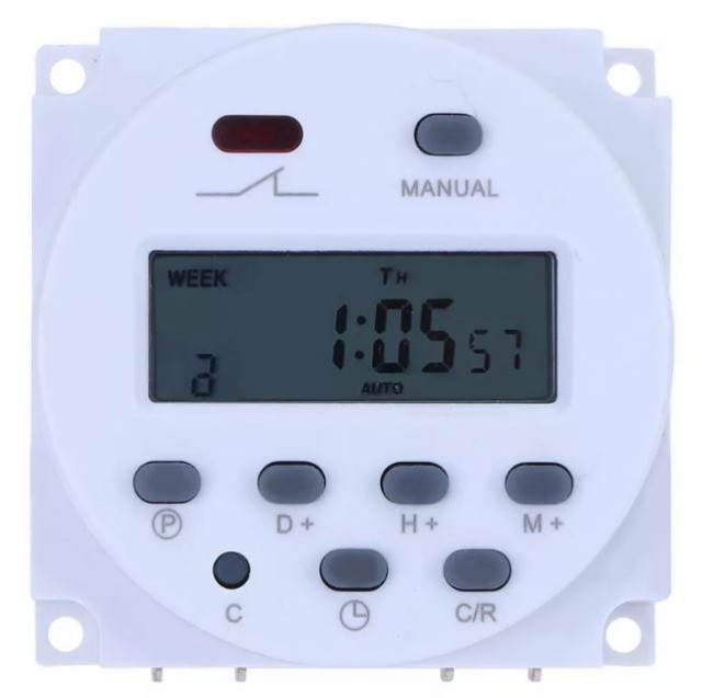 Timer Temporizador Digital Lcd 12v 16a Arduino Automação Robotica COD-AP43 