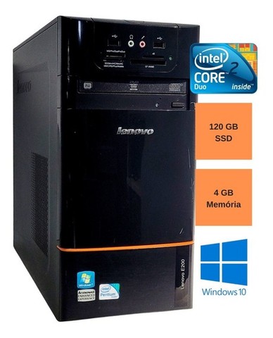 Computador Cpu  Lenovo e2000 Core 2 Duo 4Gb + Monitor 15 + 