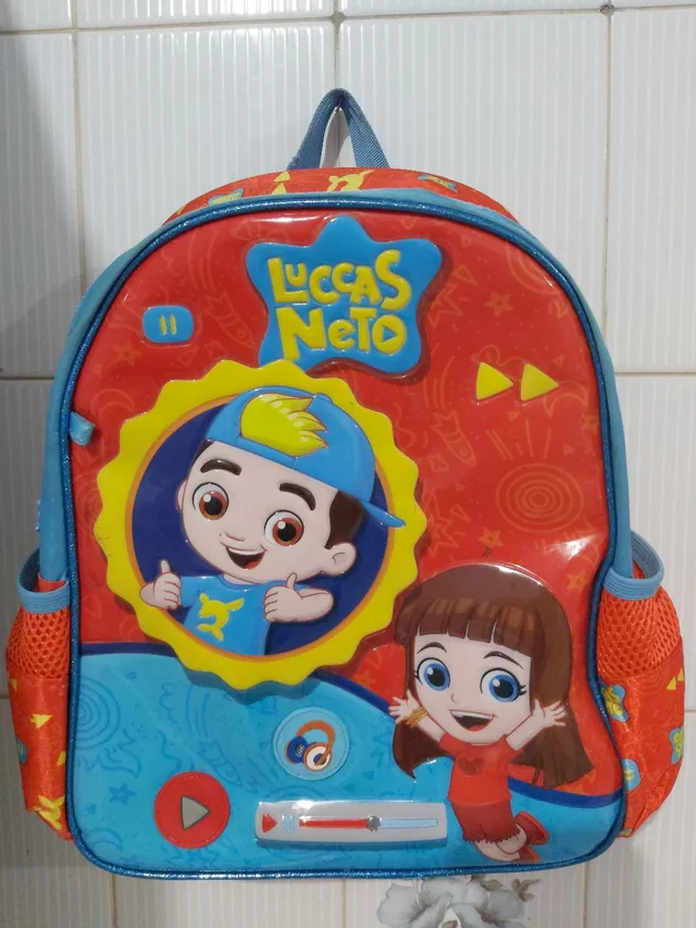 Mochila Gi Neto / Luccas Neto de Costas Infantil - Clio - Tem Tem