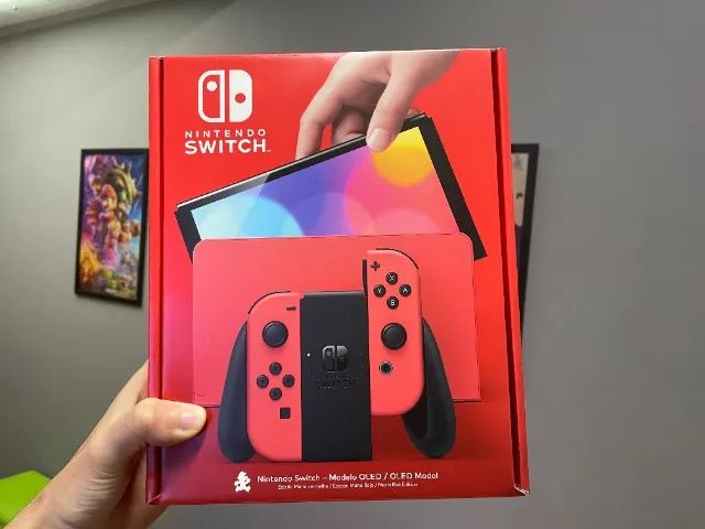 Consola Nintendo Switch OLED Vermelho (edição Mario)