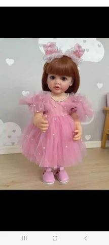 Boneca Bebê Reborn 55cm Corpo Silicone baby princesa em Promoção