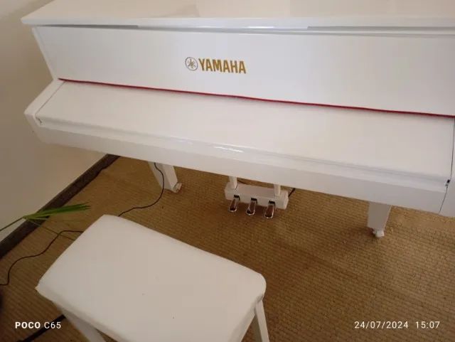 Piano Yamaha Digital Meia Cauda Branco - Foto 5