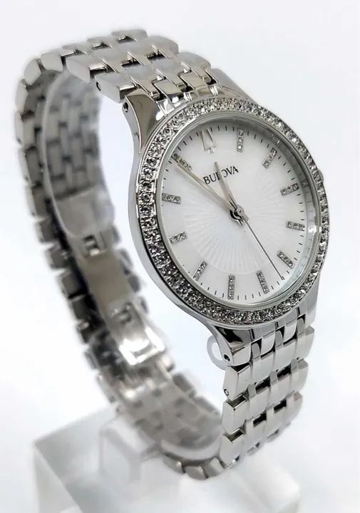 (NOVO!) RELÓGIO BULOVA MADREPÉROLAS CRISTAIS   - Foto 2