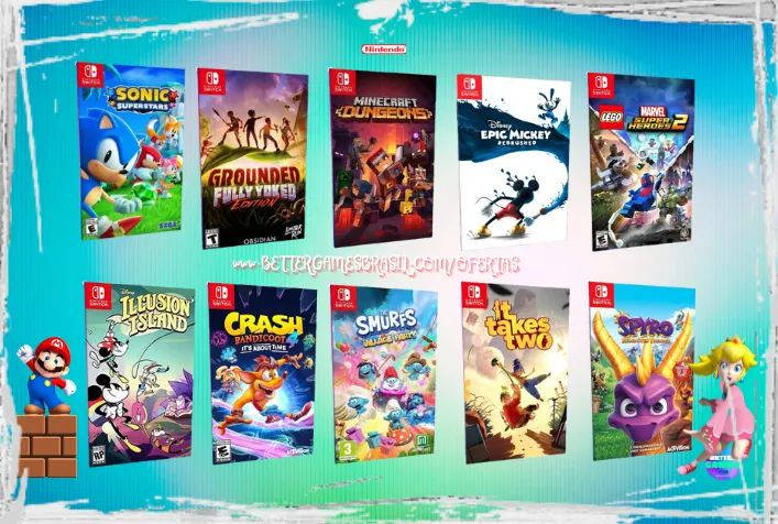 Grounded Pokemon Cuphead Mario Smurfs Zelda Crash Minecraf Kirby