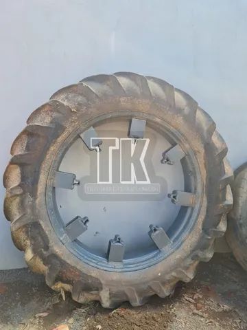 cod.712 - Par de pneus finos 12-4/36 Goodyear - TK Tratores Nova Andradina - MS  - Foto 4