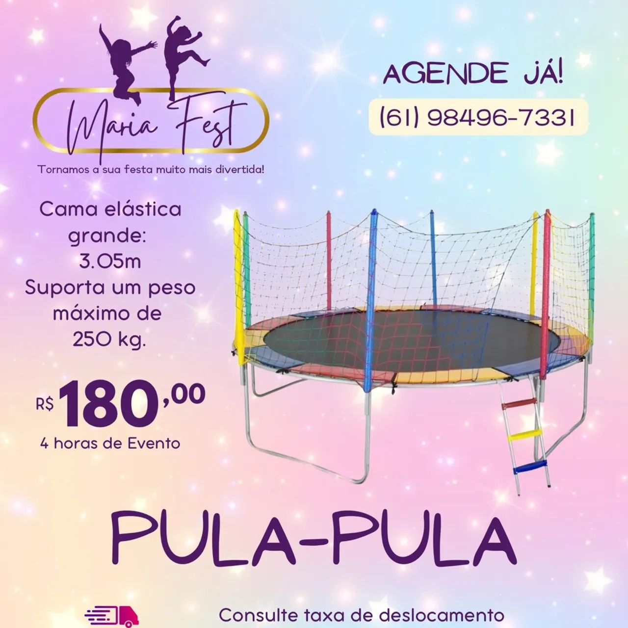 Aluguel de pula pula grande e média