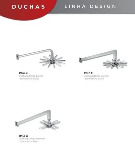 Chuveiro Quadrada de Parede Eternit Max 1978 - Foto 3