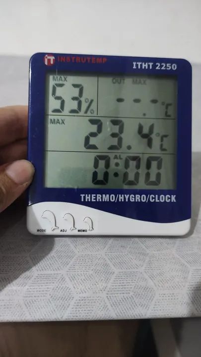 Relogio Termo higrômetro digital interno e externo - Foto 3