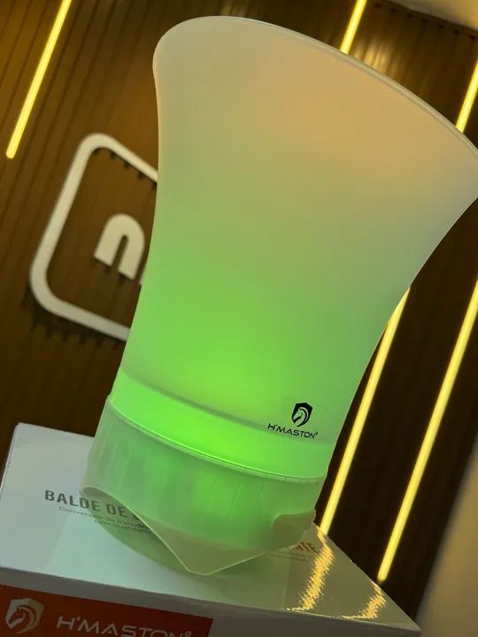 Balde de Gelo Luminoso c/ Caixa de Som Bluetooth  - Foto 3