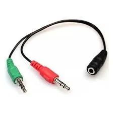 Cabo Adaptador P3 x2P2 P/ Fone E Microfone Headset