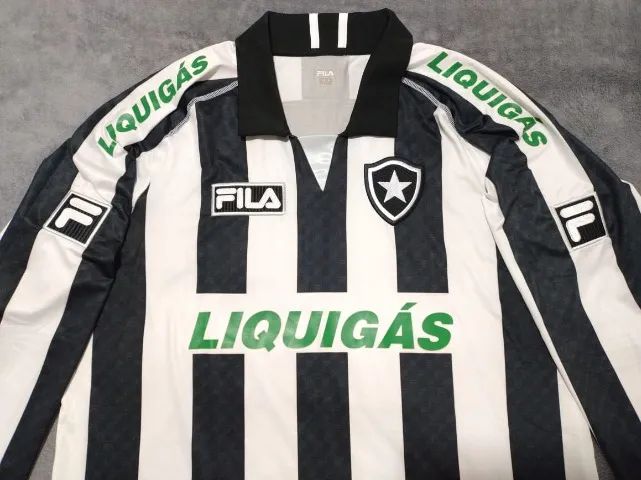 Camisa Oficial Botafogo Fila 2009, #10, manga longa, tamanho GG (61x79cm). Impecável!  - Foto 3