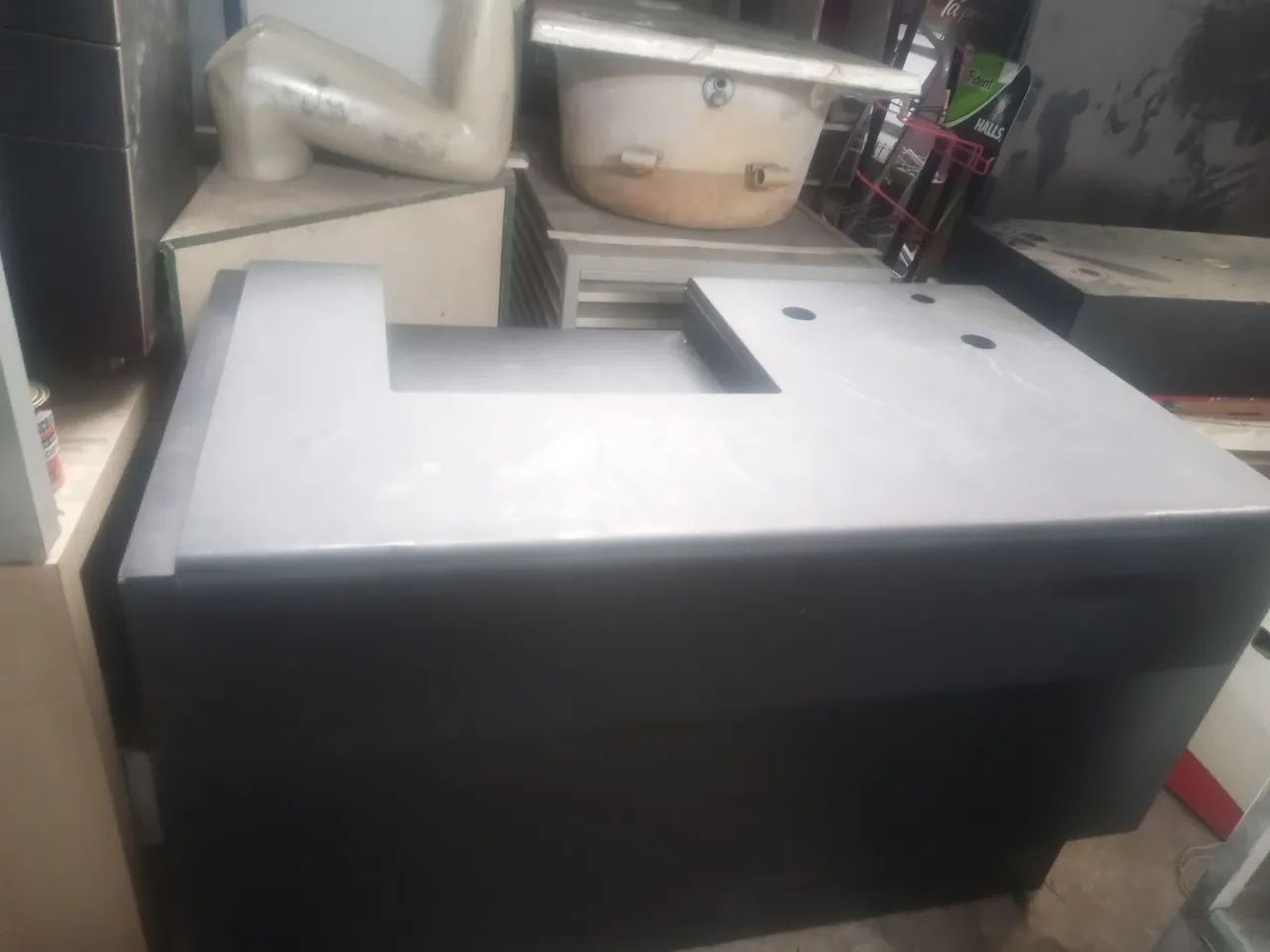 Balcão para atendimento Preto
