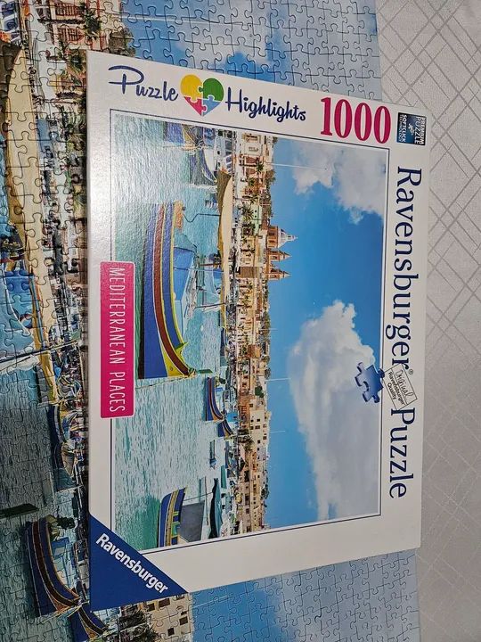 Quebra-cabeça importado Ravensburger 1000 completo Mediterranean Places Malta - 2 detalhes - Foto 2