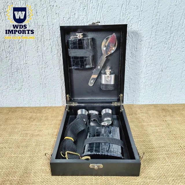 Cantil Kit Camping com Utensílios