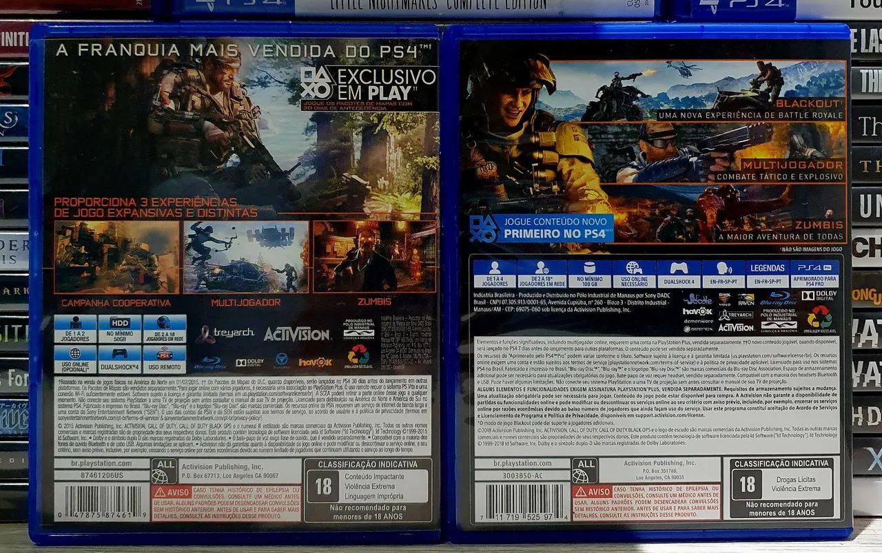 Jogos Ps4 Combo Call Of Duty Black Ops 3 + Black Ops 4 (Em Português) - Foto 3