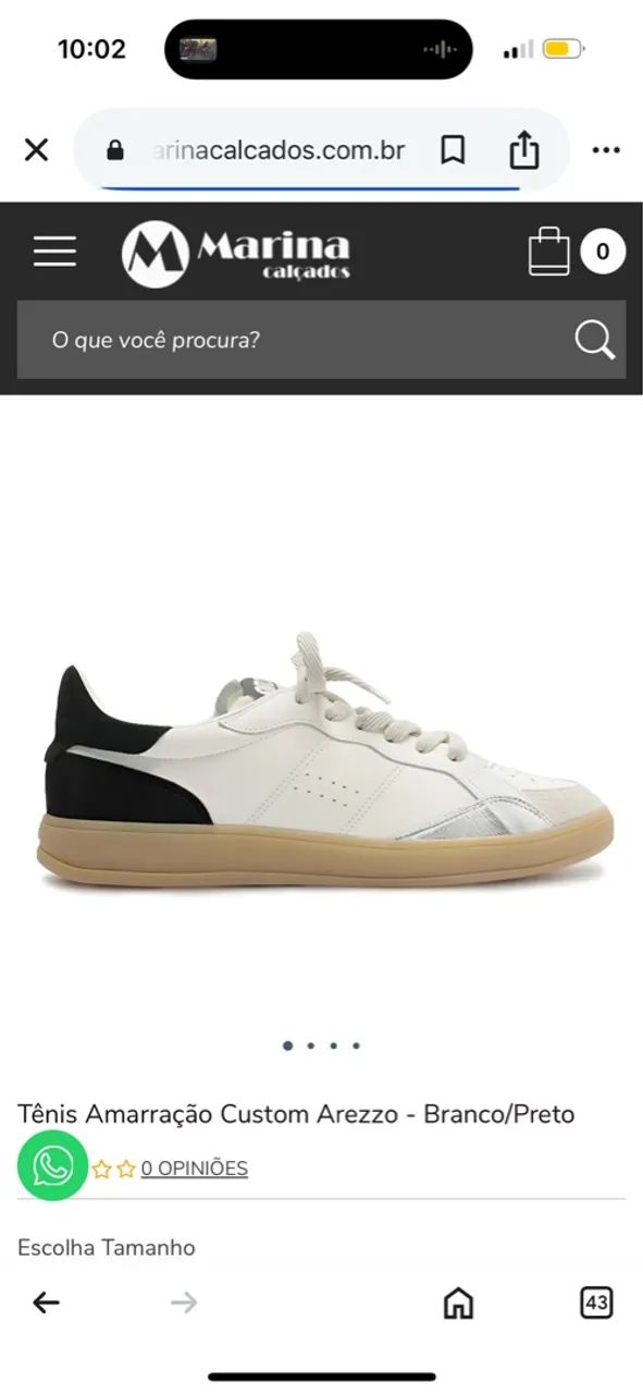 Tênis Amarração Custom Arezzo - Branco/Preto - Foto 3