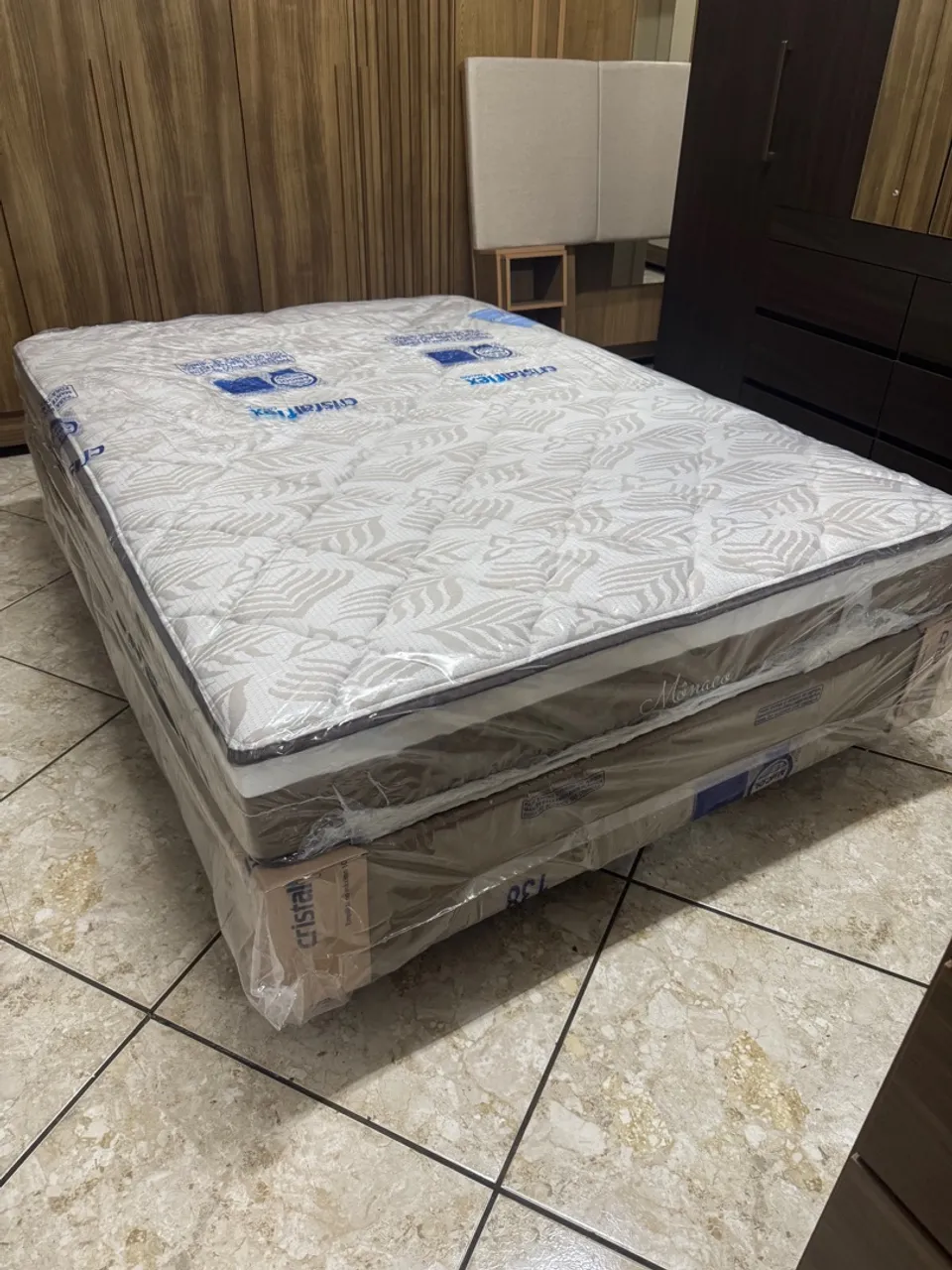 Promoção conjunto box CristalFlex mola ensacada uma a uma - Novo