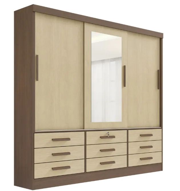 Guarda Roupa Grande  Com 3 Portas Para Quarto