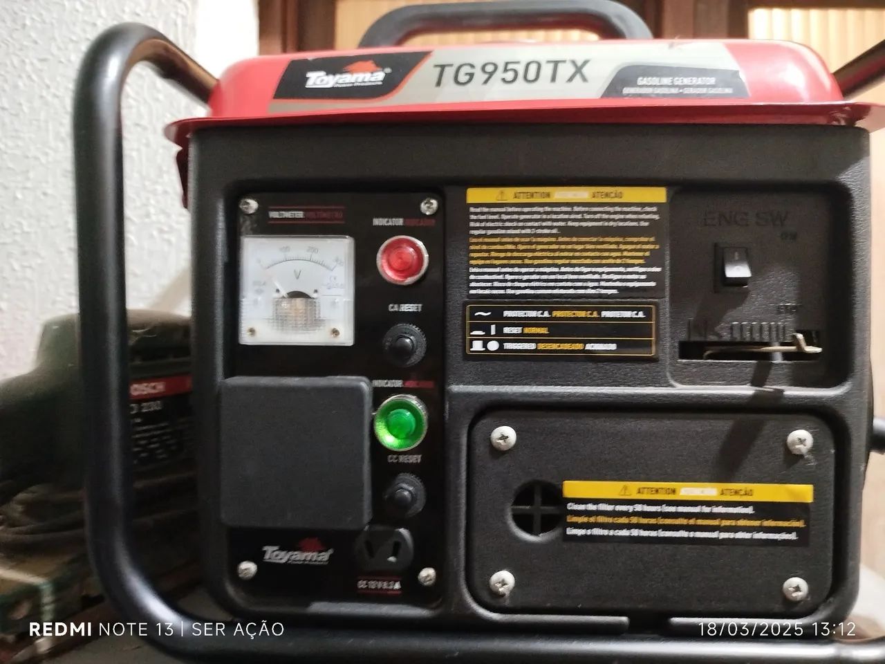 Gerador Toyama TG950TX a gasolina