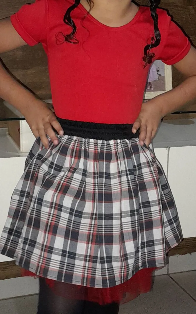 Conjunto festa junina xadrez infantil