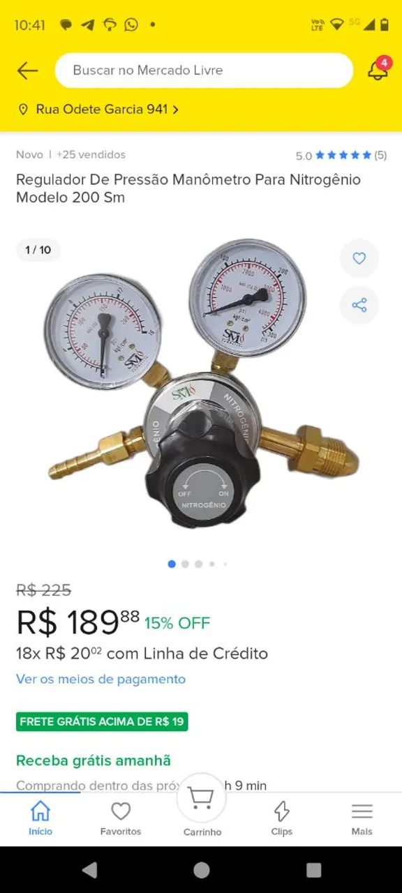 Regulador de pressão nitrogênio  - Foto 4