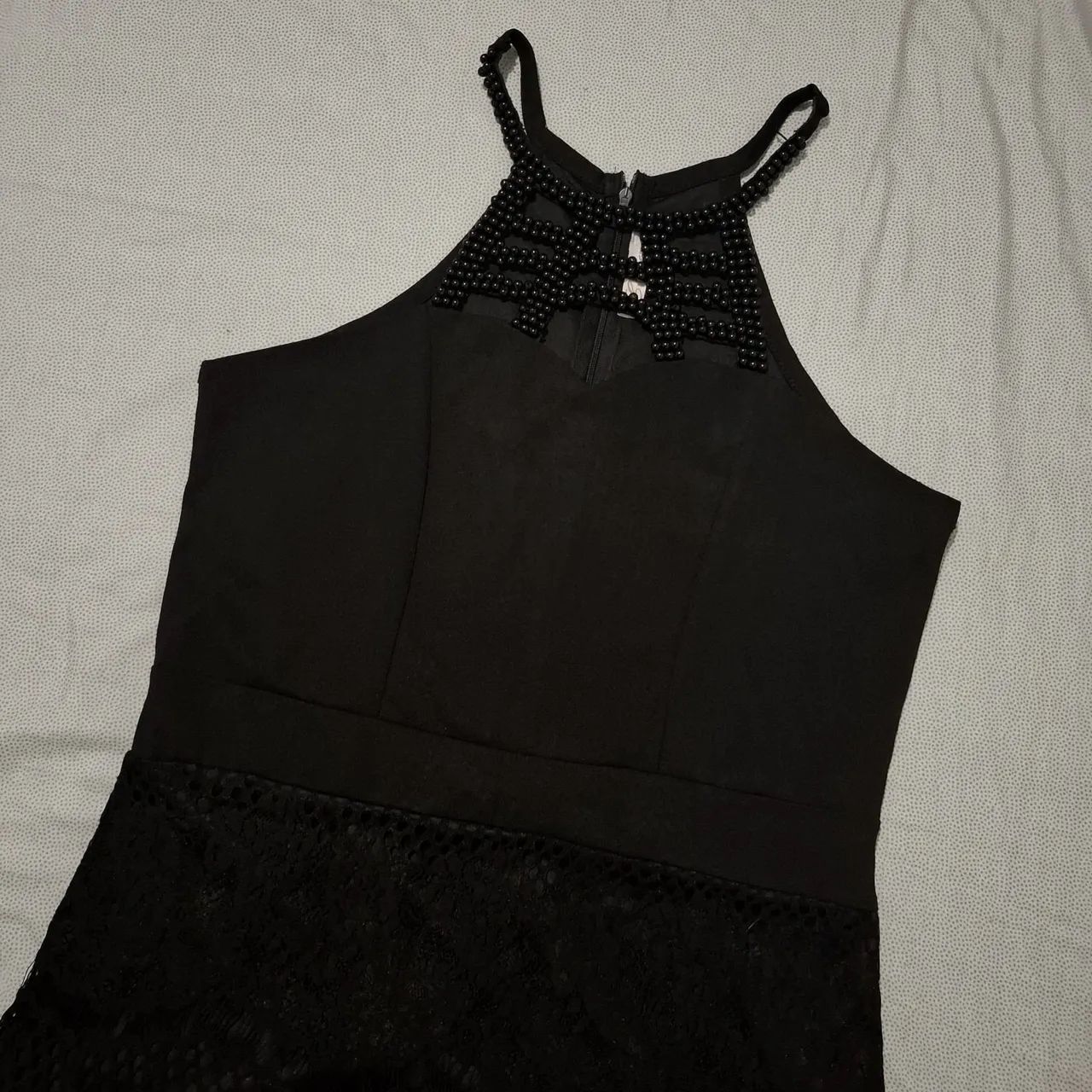 Vestido preto com renda TAM G  - Foto 5