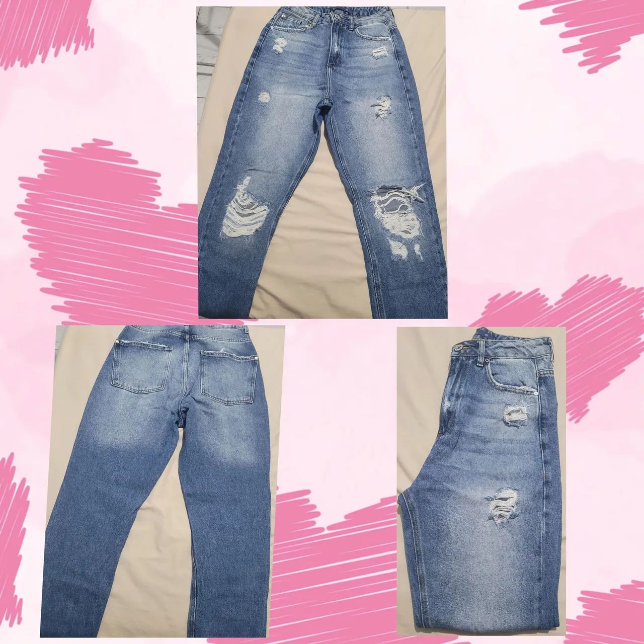 Calça Jeans Destroyed Feminina - Foto 3