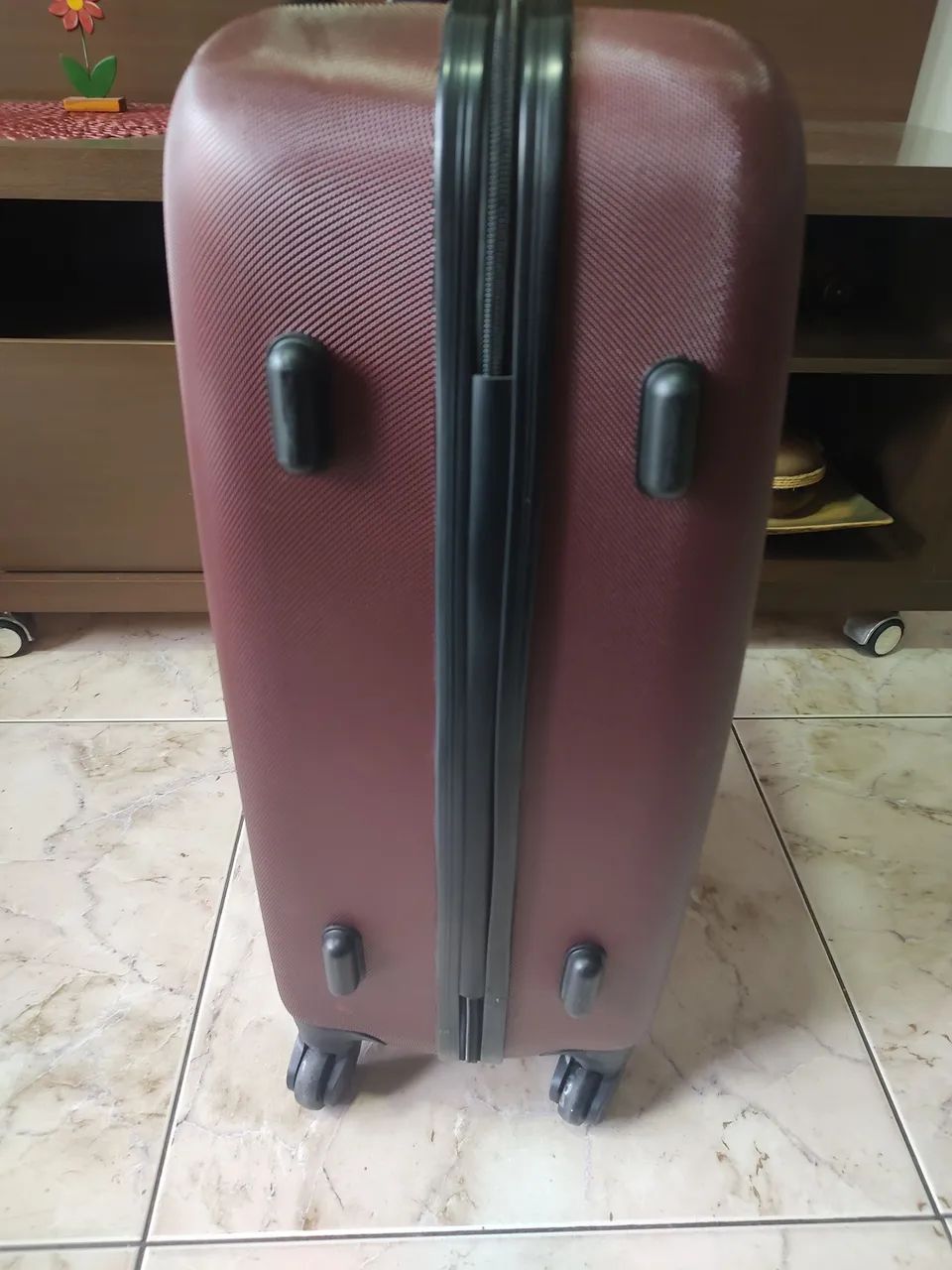 Mala de viagem 15kg de rodinhas vinho TravelMax  - Foto 3