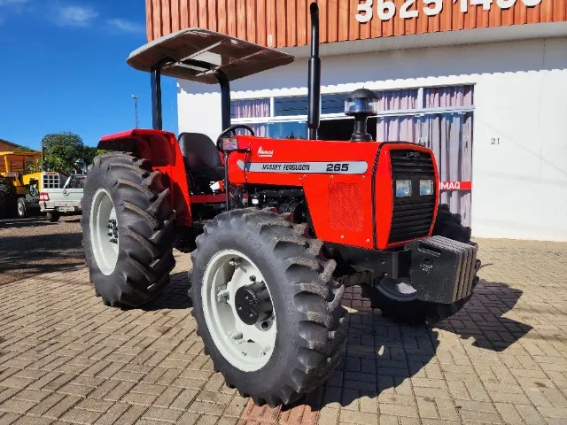 Trator Agrícola MF Massey Ferguson 265 Advanced 4x4 (Traçado), Ano 2004, 3150 Horas.